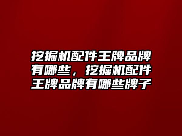 挖掘機(jī)配件王牌品牌有哪些，挖掘機(jī)配件王牌品牌有哪些牌子