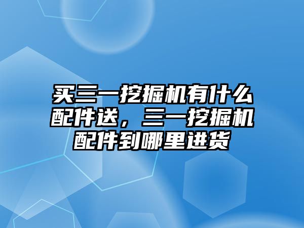 買三一挖掘機有什么配件送，三一挖掘機配件到哪里進貨