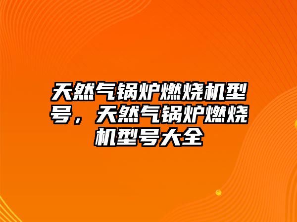 天然氣鍋爐燃燒機(jī)型號(hào)，天然氣鍋爐燃燒機(jī)型號(hào)大全