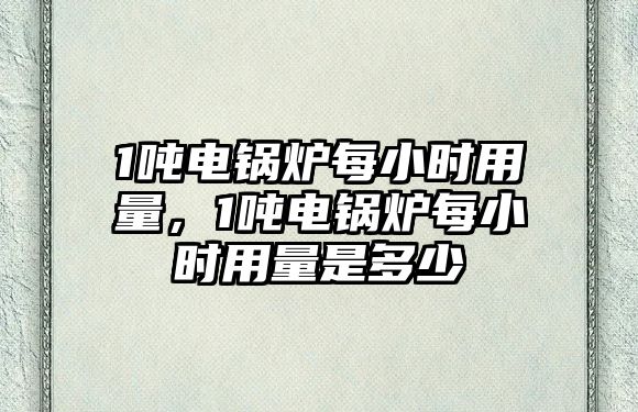 1噸電鍋爐每小時用量，1噸電鍋爐每小時用量是多少