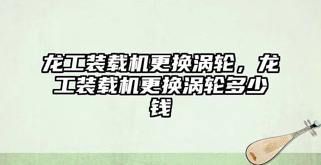 龍工裝載機更換渦輪，龍工裝載機更換渦輪多少錢