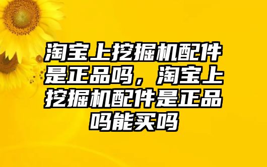 淘寶上挖掘機配件是正品嗎，淘寶上挖掘機配件是正品嗎能買嗎