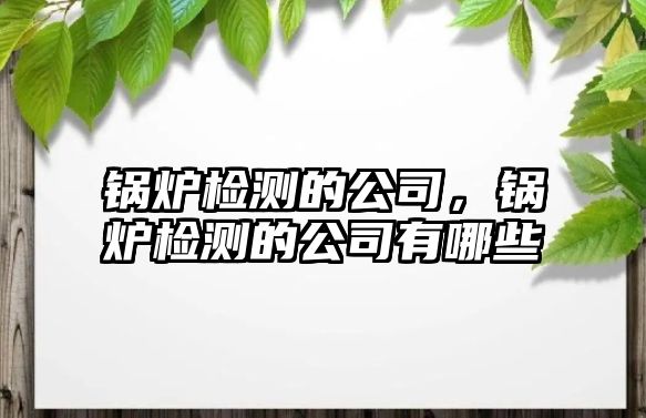 鍋爐檢測的公司，鍋爐檢測的公司有哪些