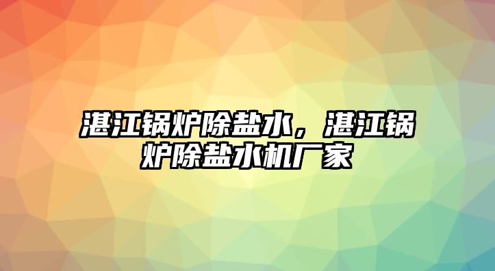 湛江鍋爐除鹽水，湛江鍋爐除鹽水機(jī)廠家