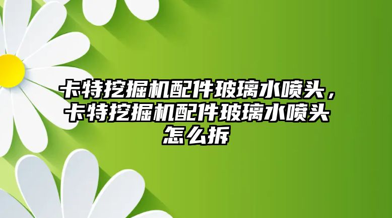 卡特挖掘機配件玻璃水噴頭，卡特挖掘機配件玻璃水噴頭怎么拆