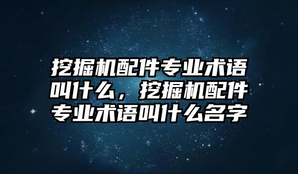 挖掘機配件專業(yè)術語叫什么，挖掘機配件專業(yè)術語叫什么名字