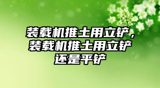 裝載機(jī)推土用立鏟，裝載機(jī)推土用立鏟還是平鏟