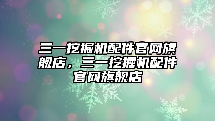 三一挖掘機配件官網旗艦店，三一挖掘機配件官網旗艦店