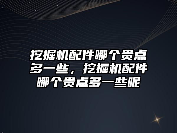 挖掘機配件哪個貴點多一些，挖掘機配件哪個貴點多一些呢