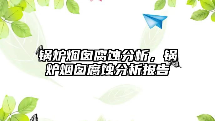 鍋爐煙囪腐蝕分析，鍋爐煙囪腐蝕分析報告