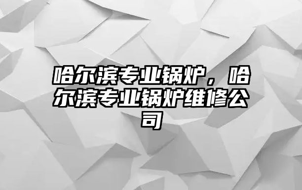 哈爾濱專業鍋爐，哈爾濱專業鍋爐維修公司