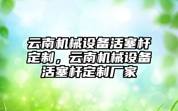 云南機械設備活塞桿定制，云南機械設備活塞桿定制廠家