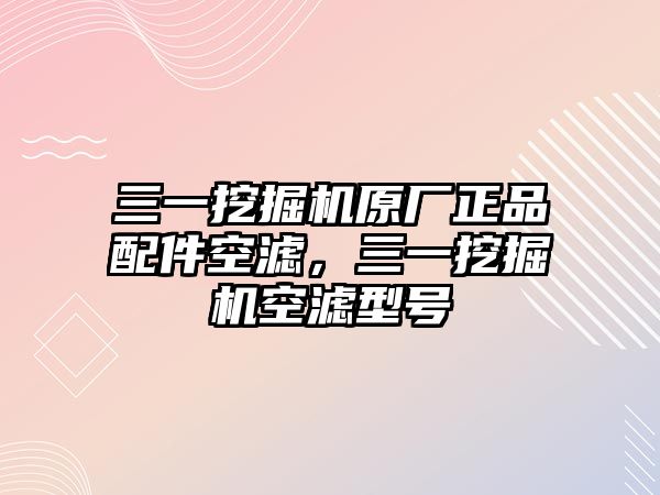 三一挖掘機(jī)原廠正品配件空濾，三一挖掘機(jī)空濾型號(hào)