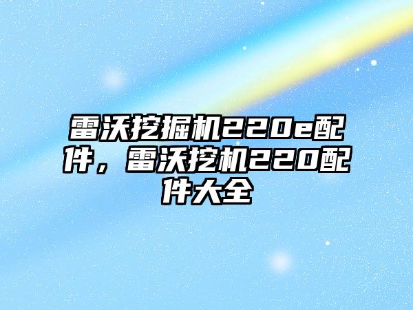 雷沃挖掘機220e配件，雷沃挖機220配件大全