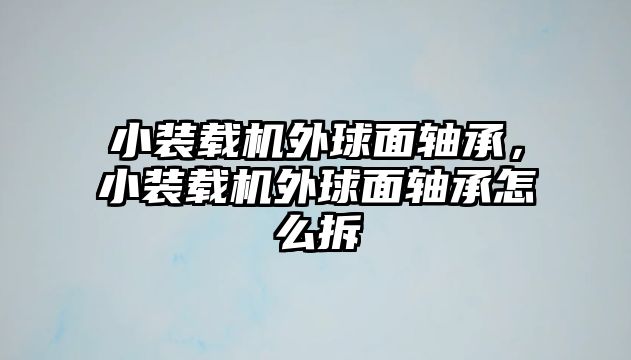 小裝載機外球面軸承，小裝載機外球面軸承怎么拆