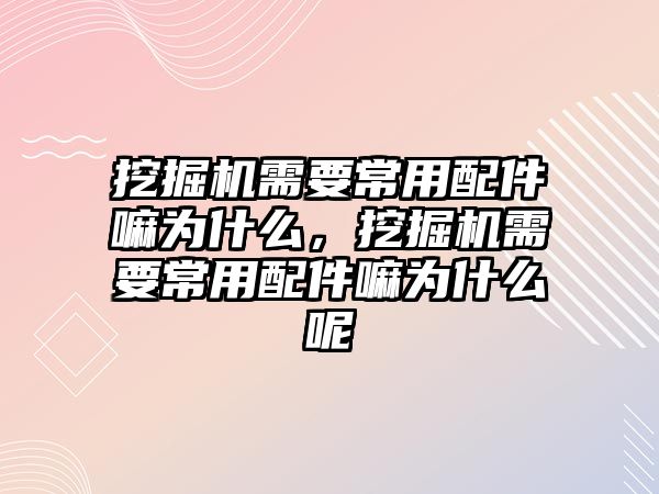 挖掘機需要常用配件嘛為什么，挖掘機需要常用配件嘛為什么呢