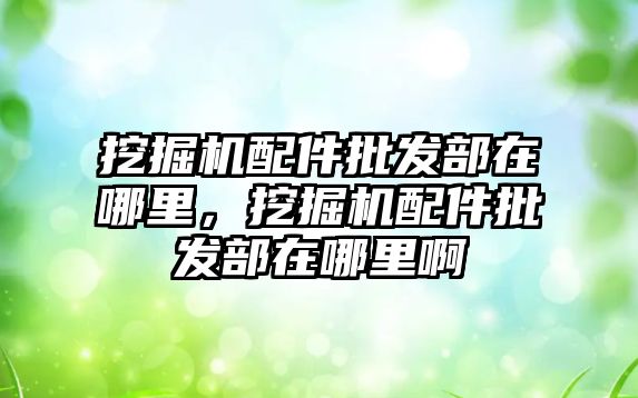 挖掘機配件批發部在哪里，挖掘機配件批發部在哪里啊