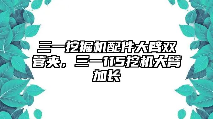 三一挖掘機配件大臂雙管夾，三一115挖機大臂加長