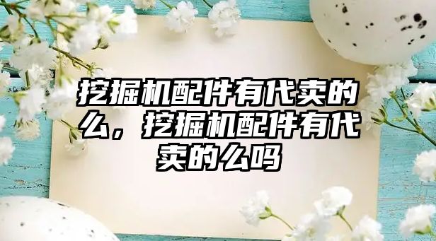 挖掘機配件有代賣的么，挖掘機配件有代賣的么嗎