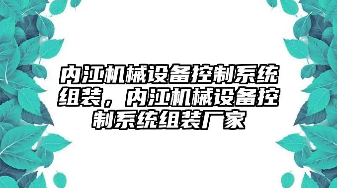 內江機械設備控制系統組裝，內江機械設備控制系統組裝廠家