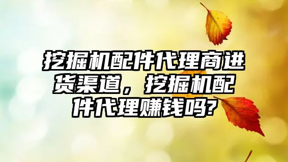 挖掘機配件代理商進貨渠道，挖掘機配件代理賺錢嗎?