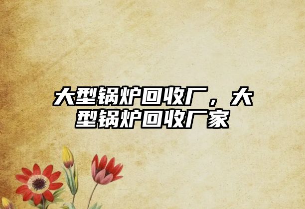 大型鍋爐回收廠，大型鍋爐回收廠家