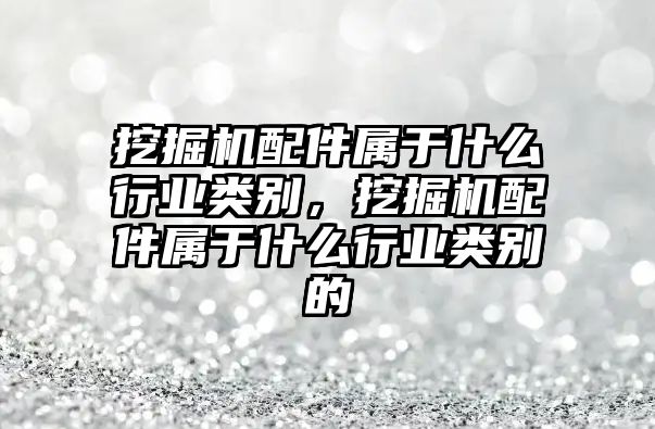 挖掘機配件屬于什么行業類別，挖掘機配件屬于什么行業類別的