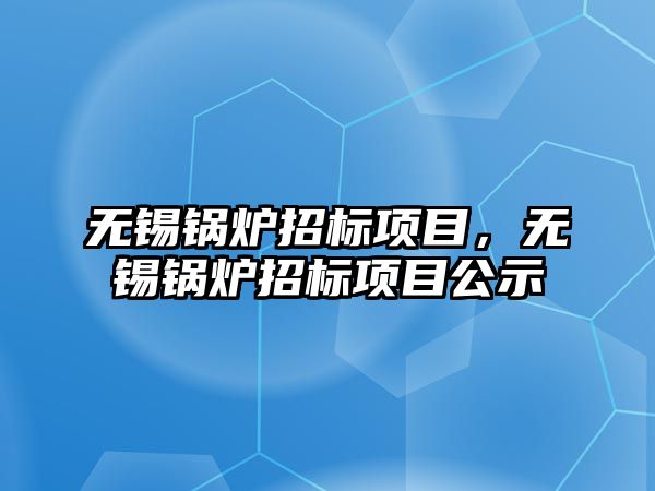 無錫鍋爐招標項目，無錫鍋爐招標項目公示