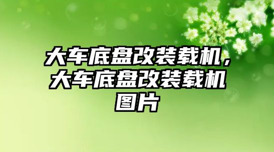 大車底盤改裝載機，大車底盤改裝載機圖片