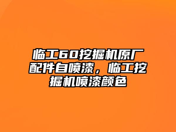 臨工60挖掘機原廠配件自噴漆，臨工挖掘機噴漆顏色