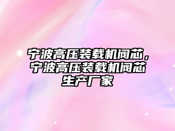 寧波高壓裝載機閥芯，寧波高壓裝載機閥芯生產廠家