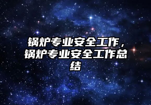 鍋爐專業安全工作，鍋爐專業安全工作總結