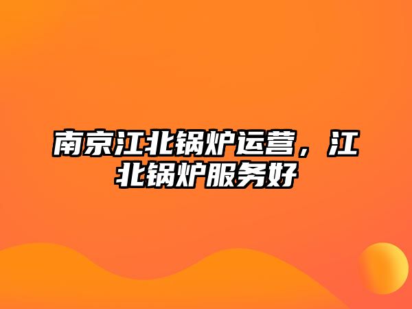 南京江北鍋爐運(yùn)營(yíng)，江北鍋爐服務(wù)好