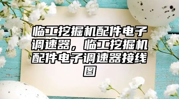 臨工挖掘機配件電子調速器，臨工挖掘機配件電子調速器接線圖