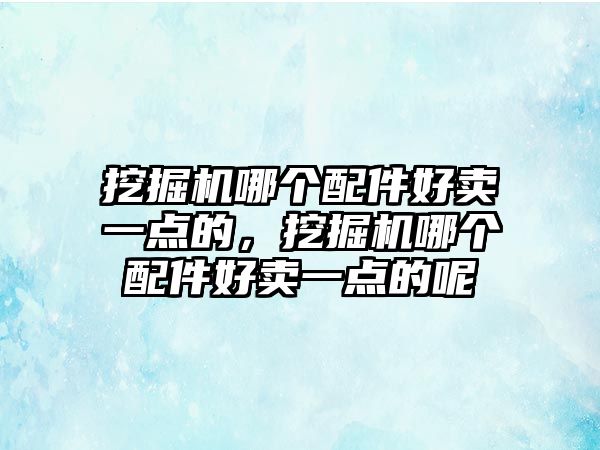 挖掘機哪個配件好賣一點的，挖掘機哪個配件好賣一點的呢