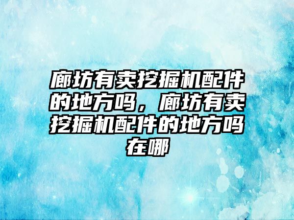 廊坊有賣挖掘機(jī)配件的地方嗎，廊坊有賣挖掘機(jī)配件的地方嗎在哪