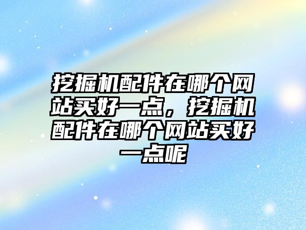 挖掘機配件在哪個網站買好一點，挖掘機配件在哪個網站買好一點呢