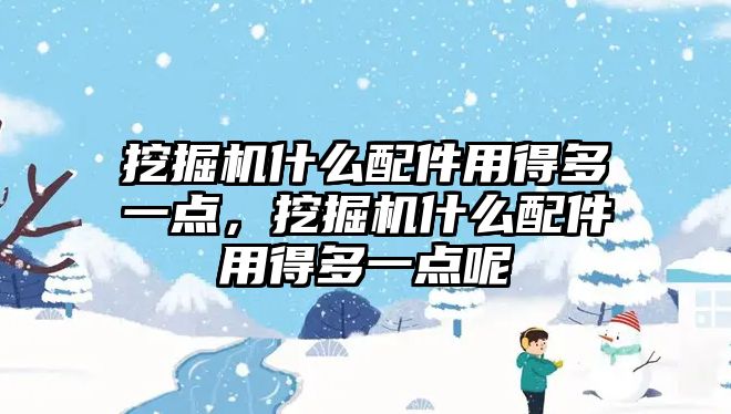 挖掘機什么配件用得多一點，挖掘機什么配件用得多一點呢