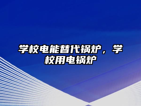 學校電能替代鍋爐，學校用電鍋爐