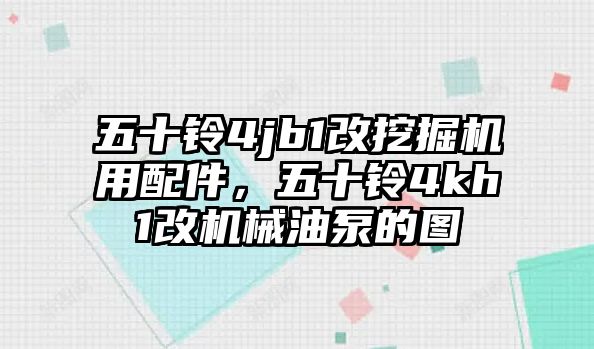 五十鈴4jb1改挖掘機用配件，五十鈴4kh1改機械油泵的圖