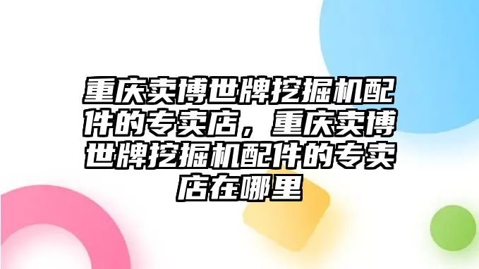 重慶賣博世牌挖掘機(jī)配件的專賣店，重慶賣博世牌挖掘機(jī)配件的專賣店在哪里