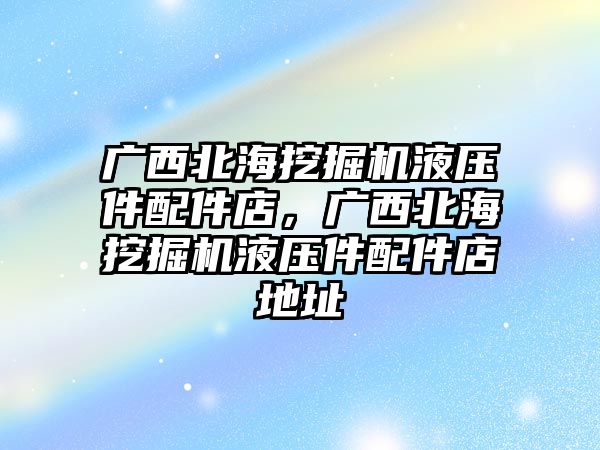 廣西北海挖掘機液壓件配件店，廣西北海挖掘機液壓件配件店地址