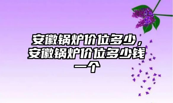 安徽鍋爐價(jià)位多少，安徽鍋爐價(jià)位多少錢一個(gè)