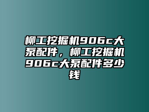 柳工挖掘機906c大泵配件，柳工挖掘機906c大泵配件多少錢