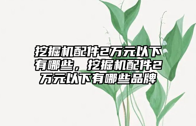 挖掘機配件2萬元以下有哪些，挖掘機配件2萬元以下有哪些品牌