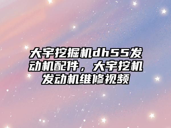 大宇挖掘機dh55發(fā)動機配件，大宇挖機發(fā)動機維修視頻