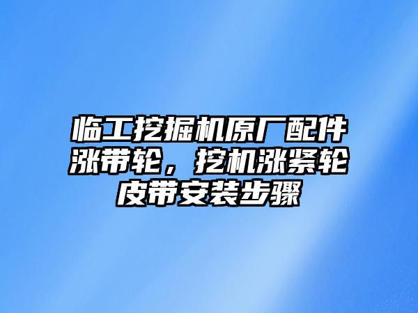 臨工挖掘機原廠配件漲帶輪，挖機漲緊輪皮帶安裝步驟