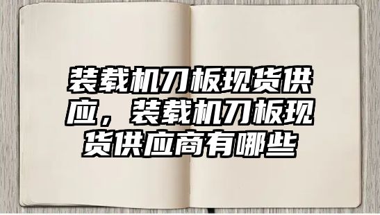 裝載機刀板現貨供應，裝載機刀板現貨供應商有哪些