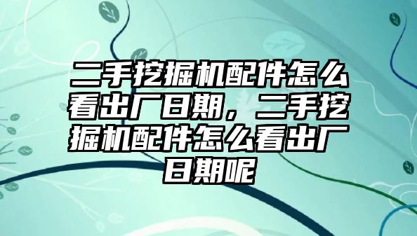 二手挖掘機配件怎么看出廠日期，二手挖掘機配件怎么看出廠日期呢