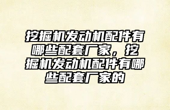 挖掘機發動機配件有哪些配套廠家，挖掘機發動機配件有哪些配套廠家的